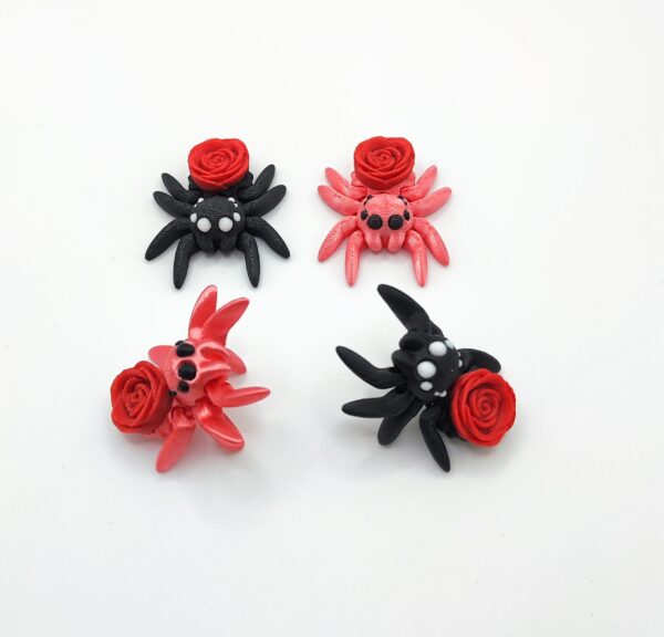 Bewegliche Spinnen Fidget Figuren mit Rose – Niedliches 3D-Spielzeug