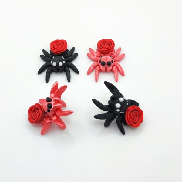 Bewegliche Spinnen Fidget Figuren mit Rose – Niedliches 3D-Spielzeug