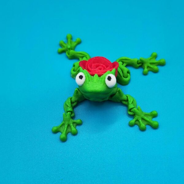 Frosch flexibel einzigartig mit Rose 3D Spielzeug