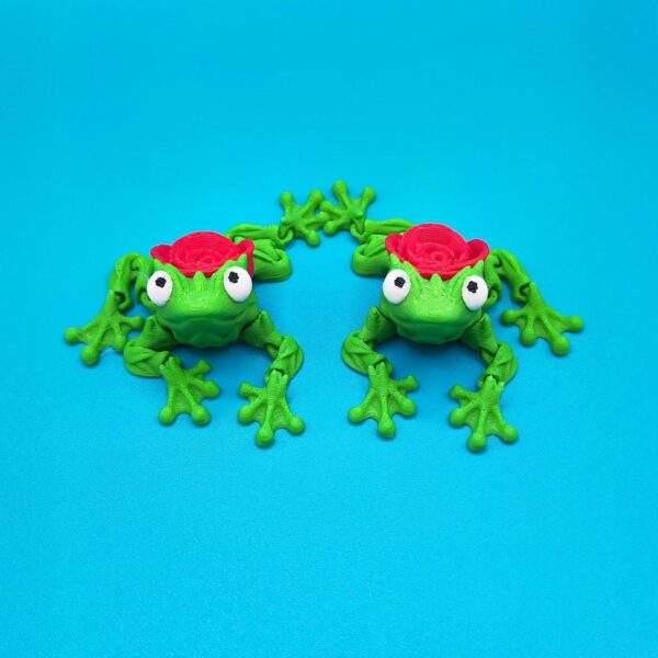 Frosch flexibel einzigartig mit Rose 3D Spielzeug