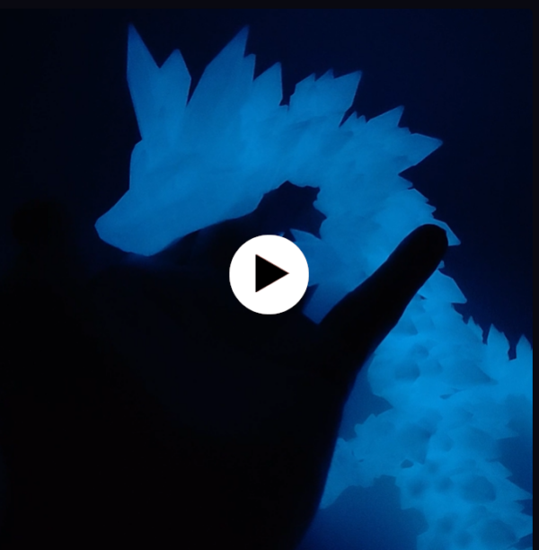 Kristalldrache Glow in the Dark faszinierend 3D XXL