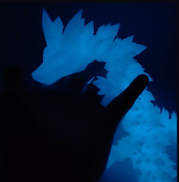 Kristalldrache Glow in the Dark faszinierend 3D XXL