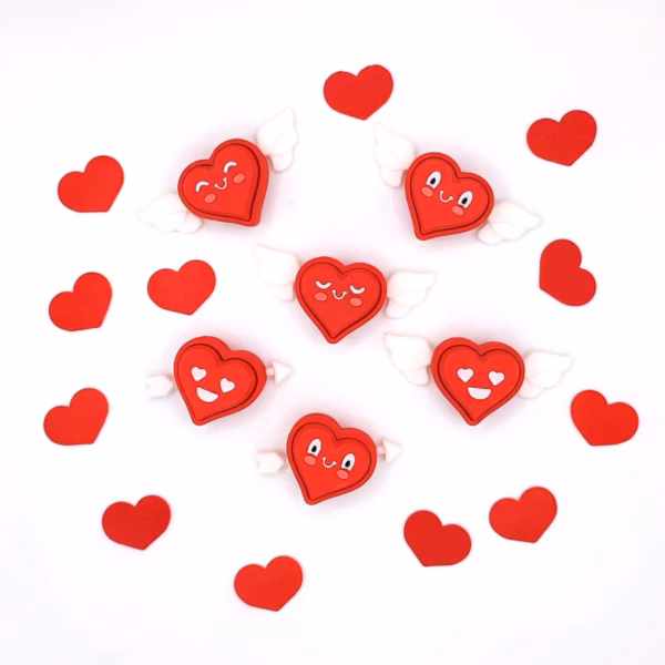 Herz Fidget Clicker mit beweglichen Flügeln 