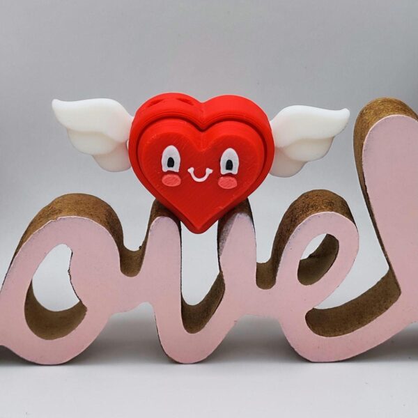 Herz Fidget Clicker mit beweglichen Flügeln 