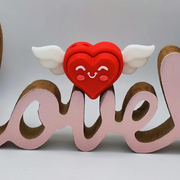 Herz Fidget Clicker mit beweglichen Flügeln 